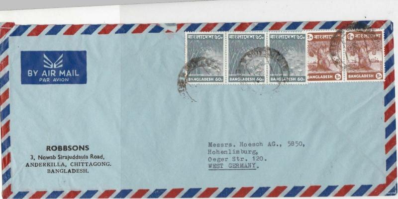 Bangladesh Airmail to W.Germany Bamboo Grove + Jack Fruit Stamps Cover Ref 29107