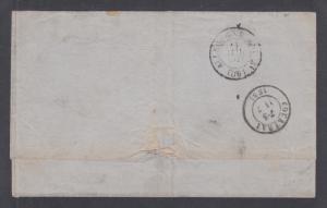 Thurn & Taxis Sc 13 on 1861 cover to Belgium, Hamburg Railway cancel