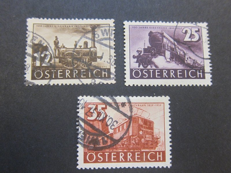 Austria 1937 Sc 385-87 set FU
