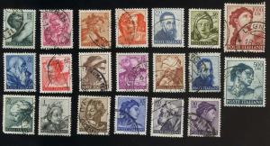 Italy 1961, Michelangelo VF- Used set # 813-831