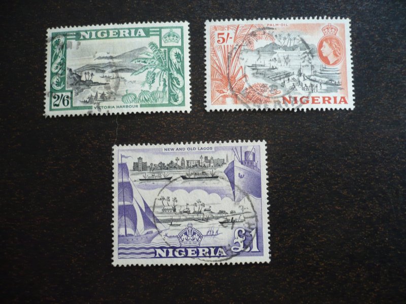 Stamps - Nigeria - Scott# 88-89,91 - Used Part Set of 3 Stamps