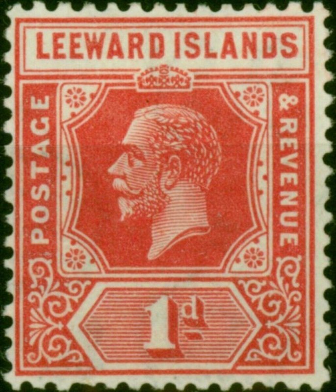 Leeward Islands 1929 1d Bright Scarlet SG62 Fine LMM 