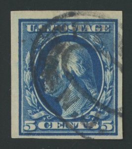 USA 347 - 5 cent Imperf Double Line Wmk - F/VF Used