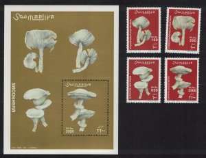 Somalia Mushrooms 4v+MS 2002 MNH MI#962-965