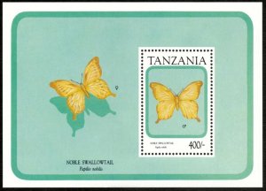 Tanzania 1991 - Butterflies, Noble Swallowtail - Souvenir Sheet - Scott 735 MNH