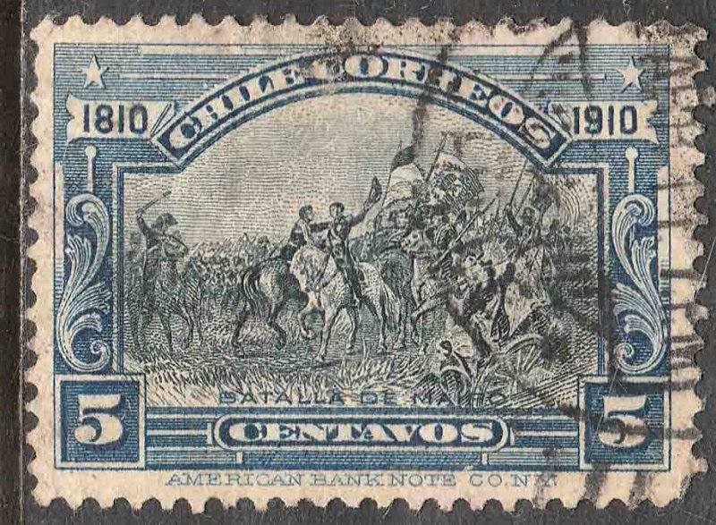 Chile 86, 5c Battle of Maipu CENTENNIAL. Used. F. (551)