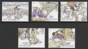 New Zealand 1850-54   2003  set 5 vf mint nh