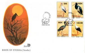 Namibia - 1994 Storks FDC SG 649-652