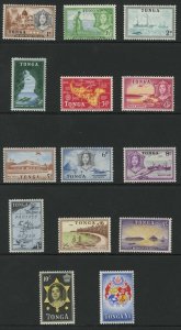 Tonga SG101/14 1953 Set of 14 U/M Cat 75 pounds