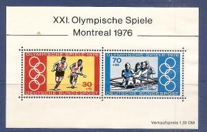 Germany  B532 MNH 1976 Sports-Olympic Sov. Sheet