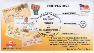 25-387, 2025, Puripex, Puerto Rico,  Event Cover, Pictorial Postmark, Royal Mail