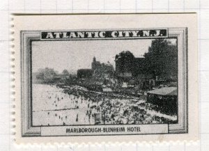 USA; Early 1900s Atlantic City New Jersey fine Mint Pictorial stamp in Black