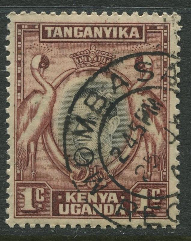 Kenya & Uganda - Scott 66a - KGVI Definitive -1938 - FU - Single 1c Stamp