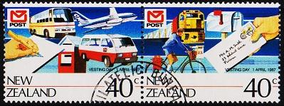 New Zealand. 1987 40c(Pair) S.G.1421/1422  Fine Used