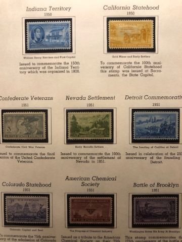 US 1949 thru 1953 Commemoratives OGNH - See Description