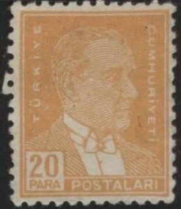 Turkey 738 (used?) 20pa Kemal Atatürk, dp org (1931)