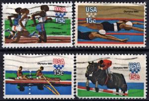 SC#1791-94 15¢ Summer Olympic Games Singles (1979) Used