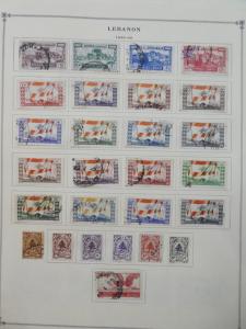 EDW1949SELL : LEBANON Very clean Mint & Used collection on album pages Cat $1452