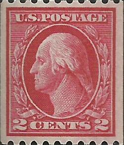 # 442 Mint Hinged Carmine George Washington