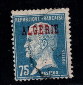 ALGERIA Scott 25 Used  overprinted  75c Pasteur stamp