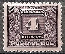 Canada J 3 Mint OG 1928 4c vio Postage Due Uni CV $100 VF