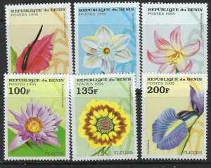 Benin 768-73 MNH 1995 Flowers (fe3168)