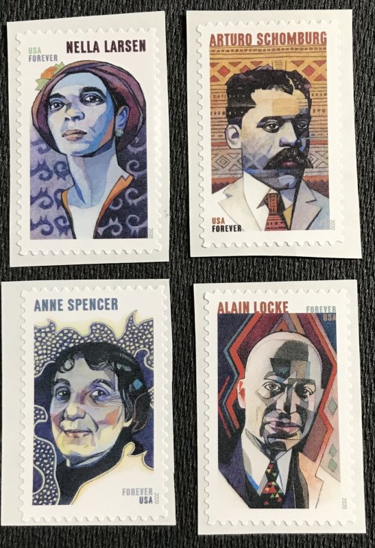 US #5471-5474 MNH 4 Singles Harlem Renaissance (.55) SCV $4.40