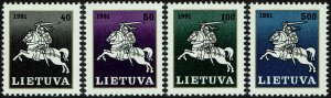 Lithuania #411-418  MNH - White Knight set complete. (1991)