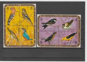 Burundi  Scott#  337-42, C132-7 CTO  (1970 Birds)