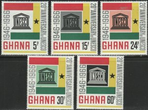 Ghana, #264-268 Unused  From 1966