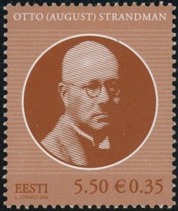 Estonia #597 Otto Strandman Statesman 5.50K Postage Stamp 2008 Europe Eesti MLH