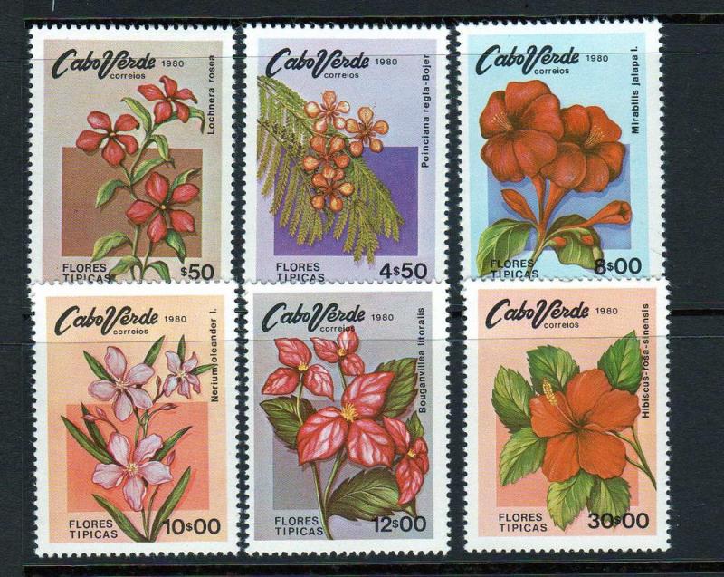 Cape Verde Scott 416-21 MNH! Flowers!