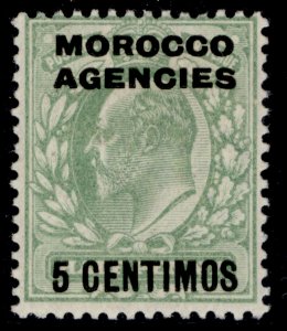 MOROCCO AGENCIES EDVII SG112, 5c on ½d pale yellowish green, M MINT. Cat £14.