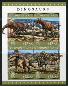 SOLOMON ISLANDS 2016 DINOSAURS SHEET MINT NH