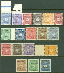 EDW1949SELL : SOMALI COAST 1943 Scott #J21-28, 29-38 Cplt sets VF MOG LH Cat $65