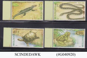 MOLDOVA - 2005 REPTILES & AMPHIBIANS SNAKE FROG TURTLES LIZARD 4V MNH