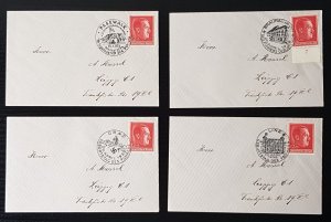GERMANY THIRD 3rd REICH ORIGINAL FDC'S DIFFERENT CANCELS 20 APRIL 1938 H...