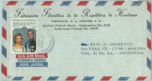 86080 -  HONDURAS -  POSTAL HISTORY -  Airmail COVER to ARGENTINA 1980 - ROYALTY