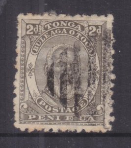 TONGA, 1892 2d. Olive, used.