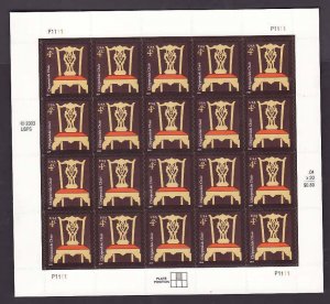 USA-Sc#3755- id12-unused NH sheet-Chippendale chair-2004-