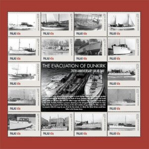 Palau 2015 - World War II Evacuation Of Dunkirk - Sheet of 16 MNH