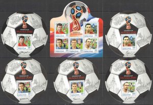 Wc04 2016 Football World Cup Russia 2018 Sport !!! 1Kb+5Bl Mnh