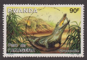 Rwanda 1267 Crocodile 1986