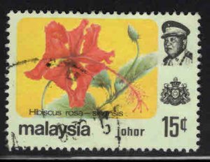 MALAYSIA Johor Scott 187 Used Flower stamp 1979