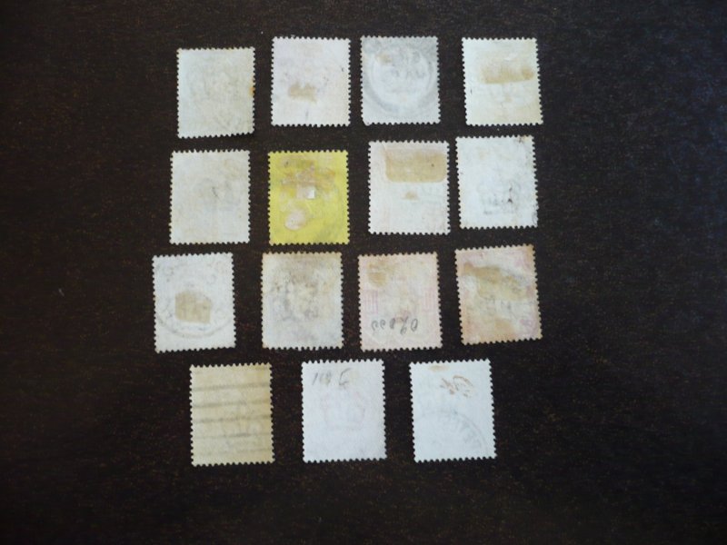 Stamps-Great Britain-Scott#127-138,143-145 -  Used Part Set of 15 Stamps