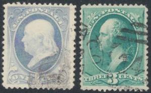 MALACK 206, 207 F/VF used, Nice Set! No flaws! w4085