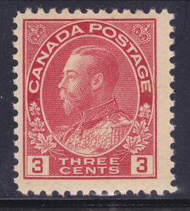 Canada 109 Mint 1923 3c Carmine KGV Issue