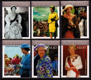 New Zealand 2001 Queen Elizabeth II QEII Complete Mint MNH Set SC 1738-1743