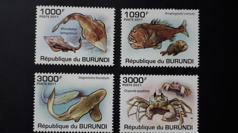 Burundi 2011. - Marine life ** MNH complete set (perforated)