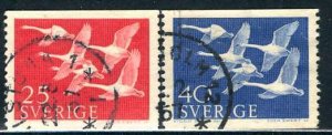 Sweden; 1956: Sc. # 492-493: Used Cpl. Set